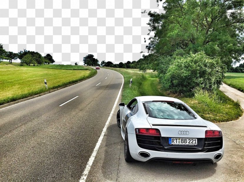 Sports Car Audi R8 Luxury Vehicle Coupxe9 - Infrastructure - Cars On The Road Transparent PNG