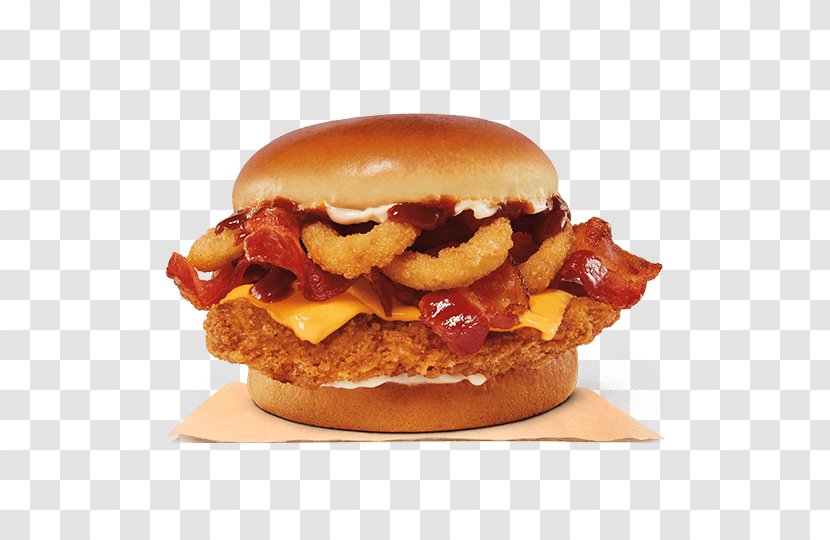 Whopper Chicken Sandwich Crispy Fried Hamburger Onion Ring - Slider Transparent PNG