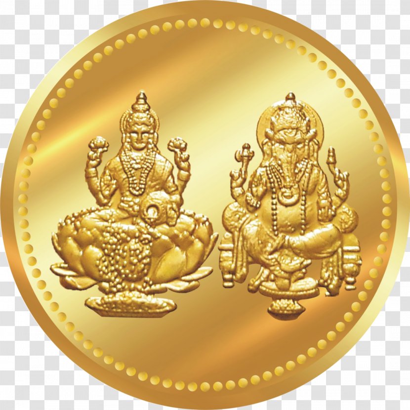 Ganesha Gold Coin Lakshmi - Treasure - Transparent Image Transparent PNG