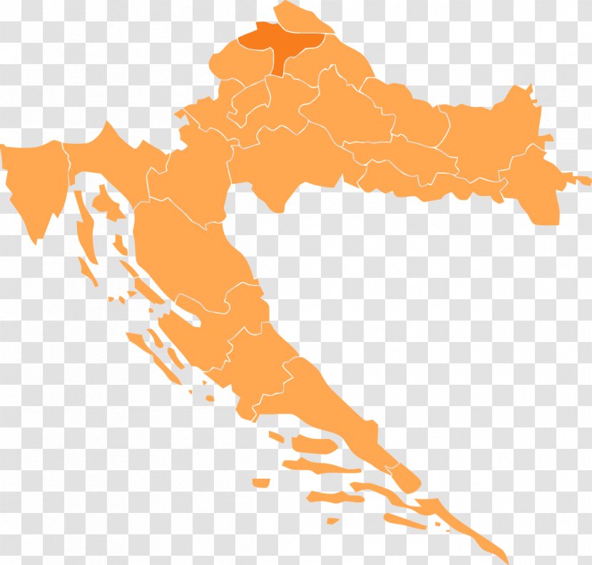 Counties Of Croatia Split Adriatic Slavonia Banovina - Orange - Vara Transparent PNG
