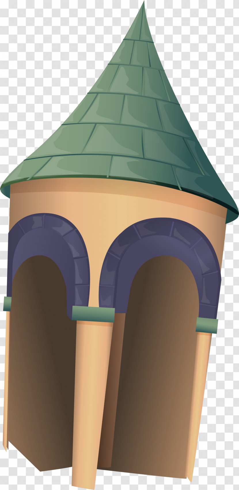 Graphic Design - Green - Cartoon Castle Transparent PNG