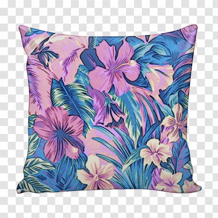 Aqua Throw Pillow Cushion Purple Pink - Violet Teal Transparent PNG