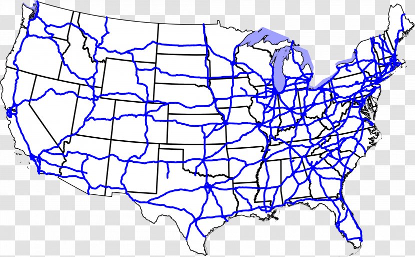 US Interstate Highway System U.S. Route 66 40 Contiguous United States - Highways Transparent PNG