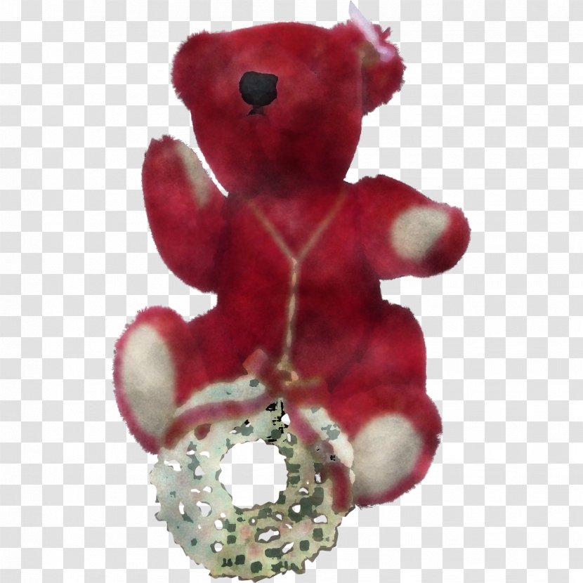 Teddy Bear - Red - Ruby Toy Transparent PNG