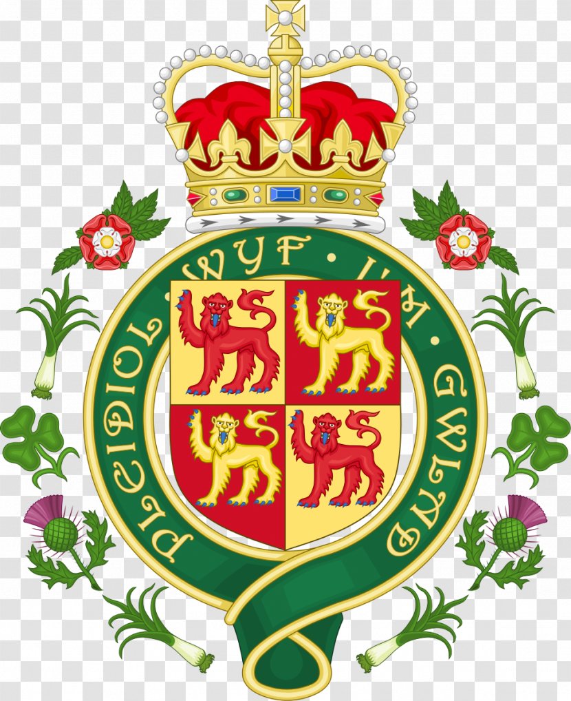 Royal Badge Of Wales Coat Arms The United Kingdom National Symbols - Christmas Decoration - Usa Gerb Transparent PNG