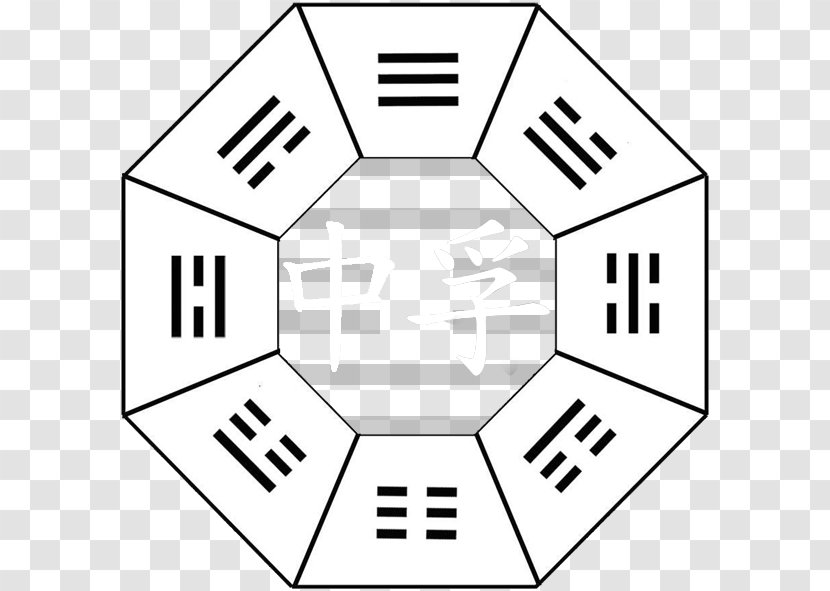 I Ching Taijitu Bagua Symbol - Silhouette Transparent PNG