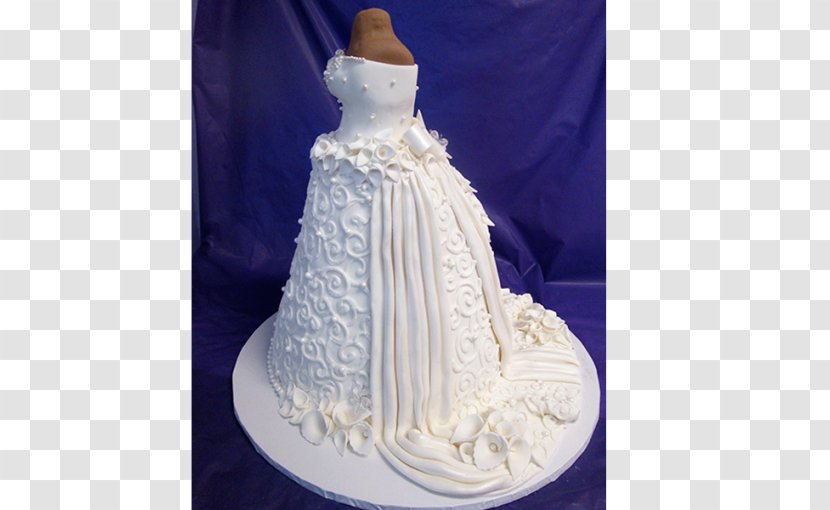 Wedding Cake Sugar Frosting & Icing The Perfect Dress - Bridal Shower Transparent PNG