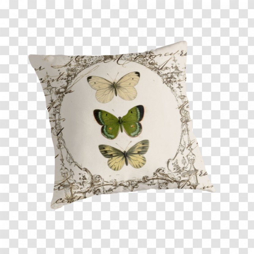 Throw Pillows Cushion Green - Insect - Butterfly Aestheticism Transparent PNG