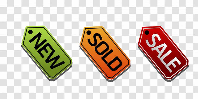 Euclidean Vector - Sign - Color Three New Sale Hanging Tag Transparent PNG