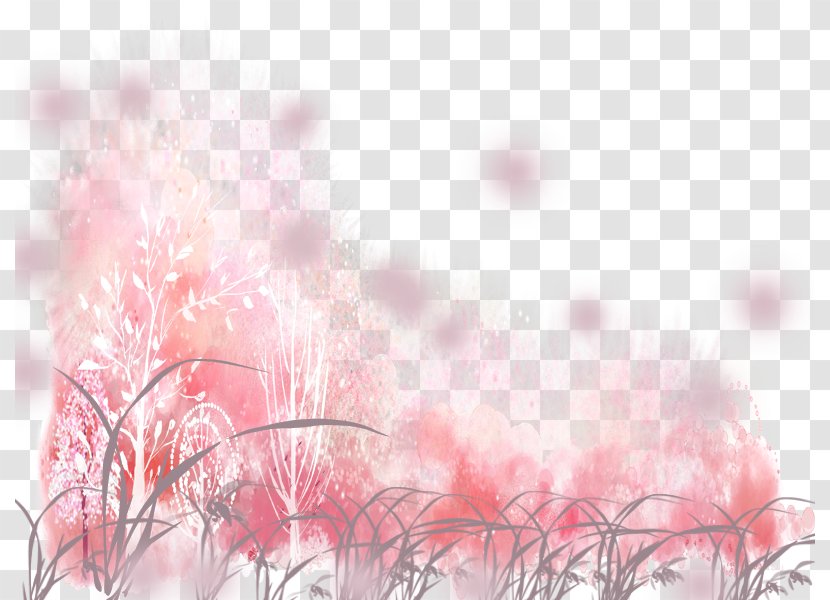 Shulin District Maple Leaf Pink - Blossom - Painted Red Forest Transparent PNG
