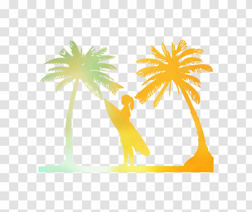Clip Art Silhouette Illustration Hammock Between Palm Trees Vector Graphics - Yellow - Tree Transparent PNG