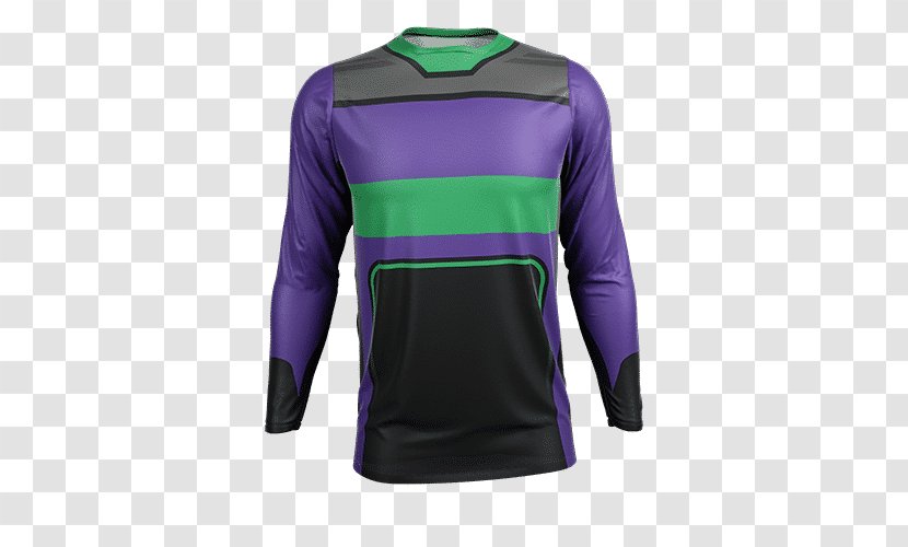 Jersey T-shirt Floral Design Korean - Sleeve - Purple And Green Transparent PNG