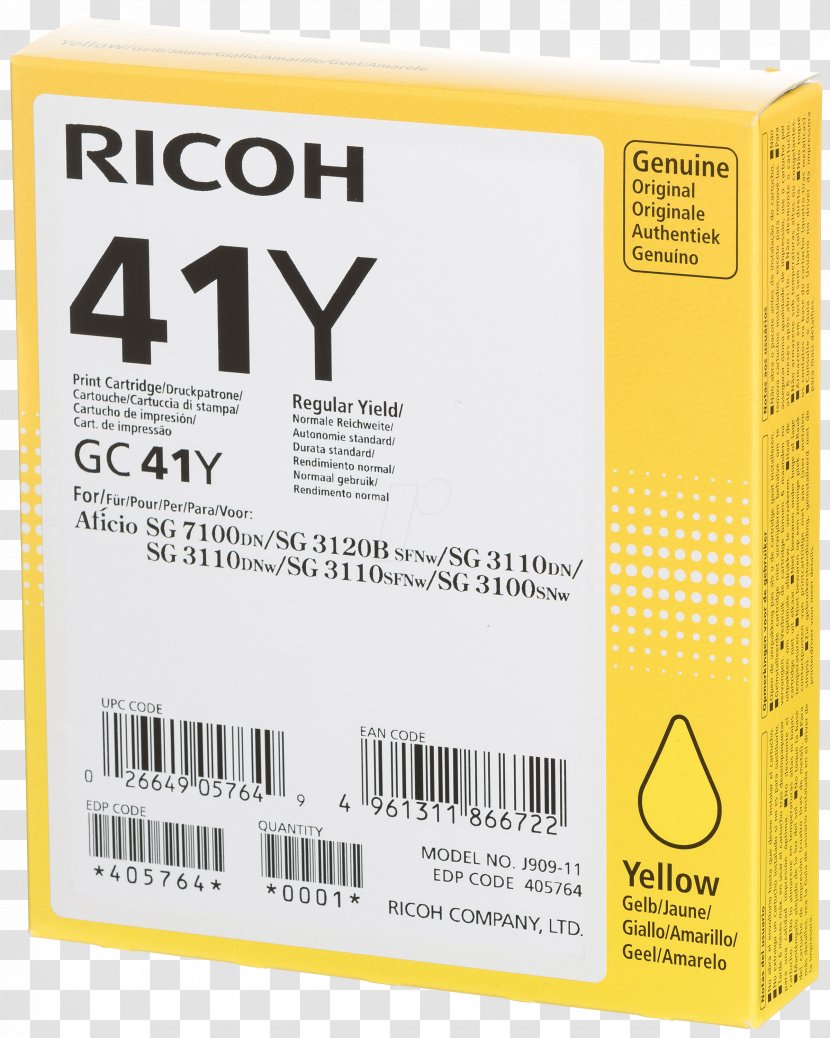 Ink Cartridge Ricoh Toner Printer - Euroffice Transparent PNG