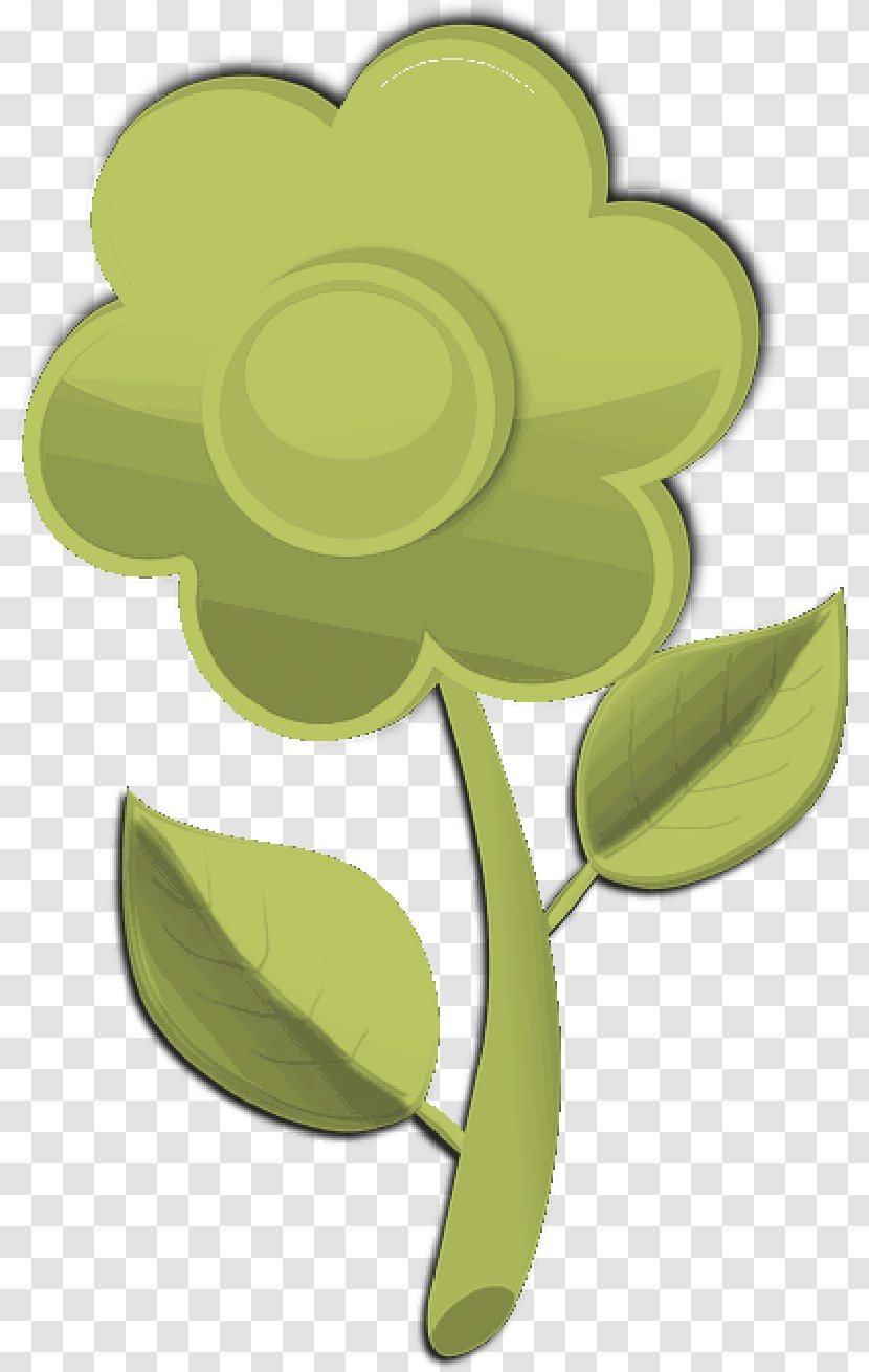 Clip Art Vector Graphics Openclipart Illustration Drawing - Green Flower Transparent PNG