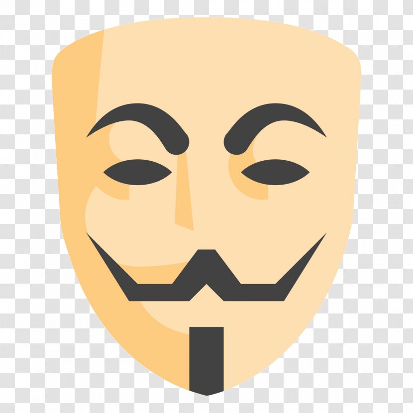 Guy Fawkes Mask Anonymous - Jaw Transparent PNG