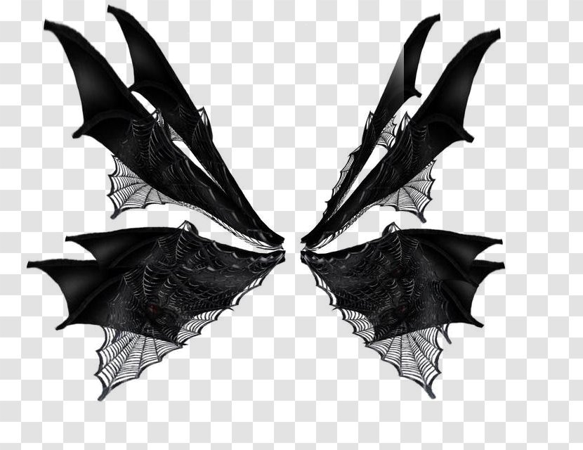 Gothic Fashion Fairy - Black And White - HD Transparent PNG