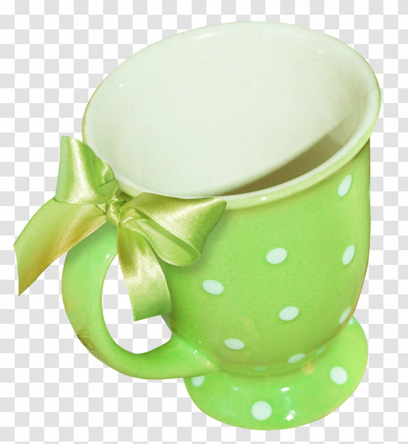 Green Coffee Cup Mug - Drinkware Transparent PNG
