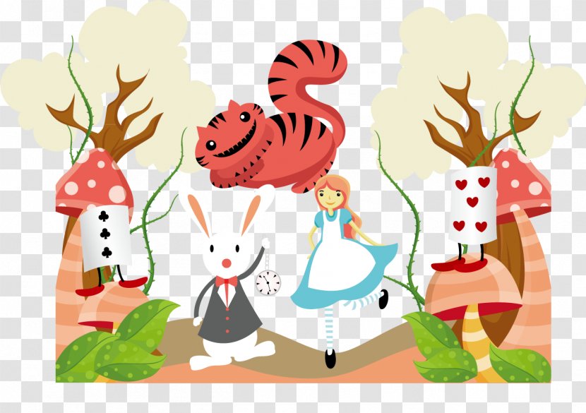 Alices Adventures In Wonderland Cheshire Cat Through The Looking-glass. - Lookingglass - Alice Vector Pack Transparent PNG