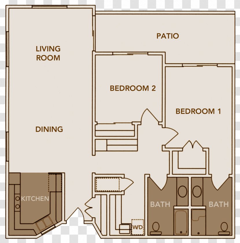Loft Bedroom Bathroom House - Plan - Interior Transparent PNG