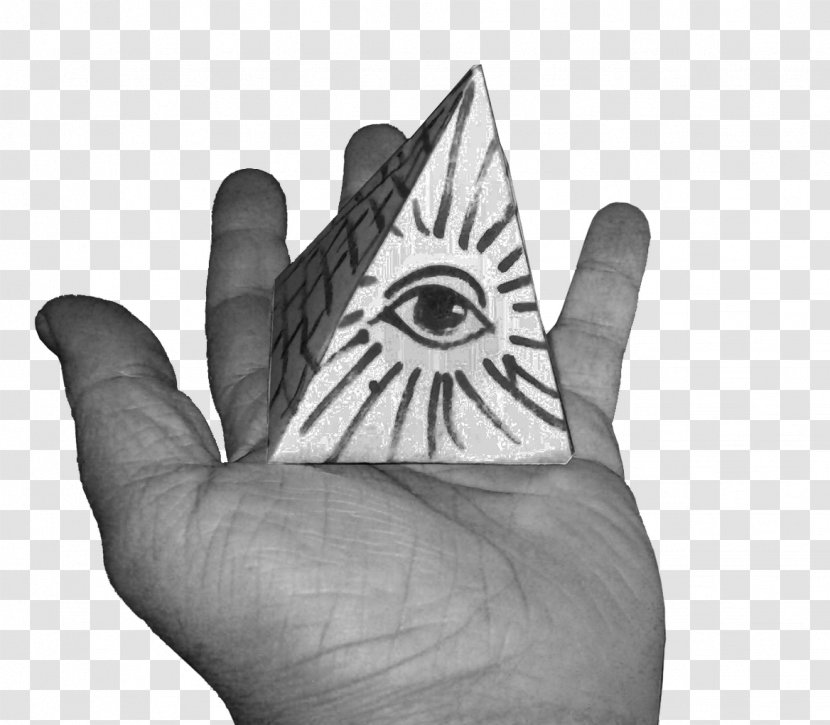 Illuminati /m/02csf Organization Hand Model Thumb - Black And White Transparent PNG
