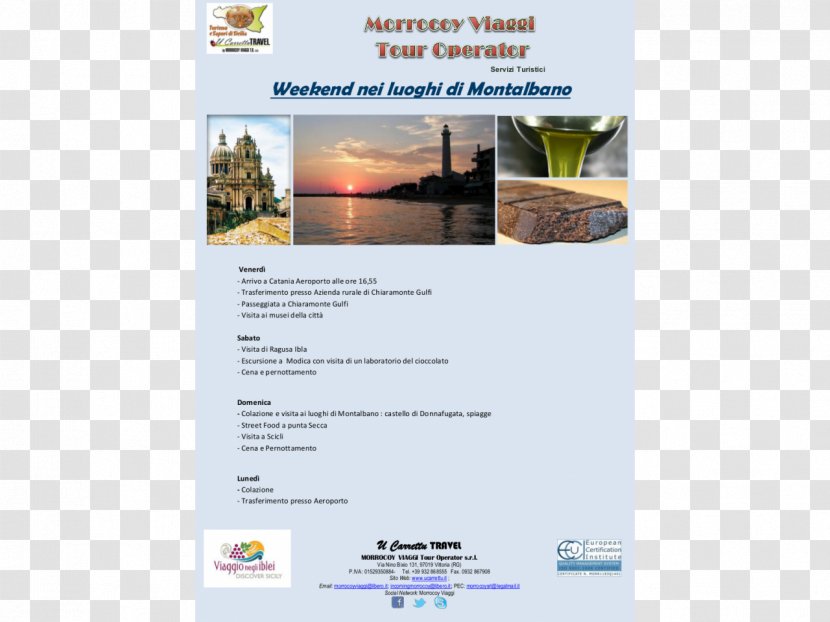 Punta Secca Advertising Brand Brochure Province Of Ragusa - Flyer Menu Italiano Transparent PNG