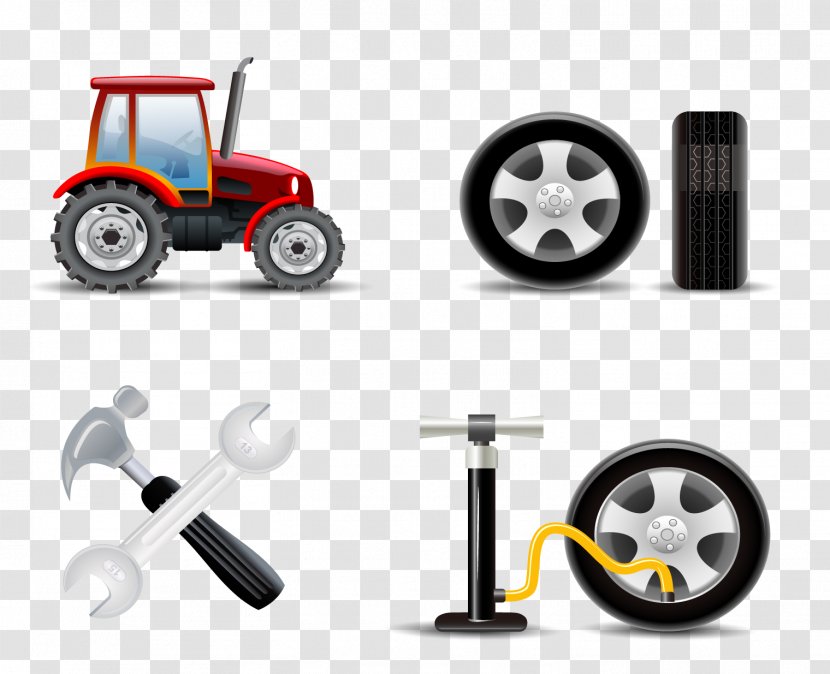 Car Automobile Repair Shop Motor Vehicle Service Maintenance, And Operations - Auto Part - Vector Tractor Transparent PNG