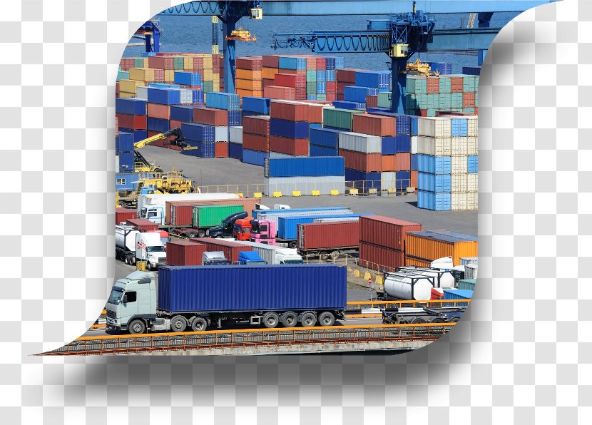 Freight Transport Intermodal Container Cargo Logistics - Less Than Load - Port Terminal Transparent PNG