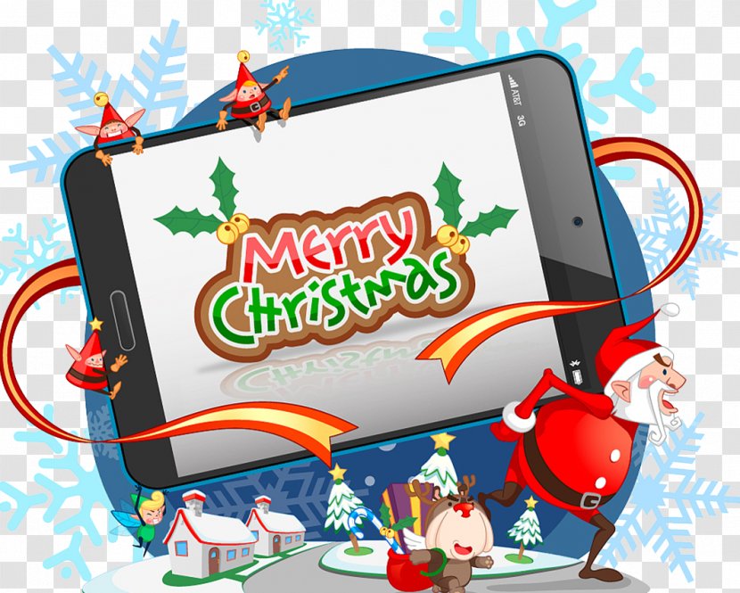 IPad Macintosh Computer Illustration - Christmas Tablet PC Ad Transparent PNG