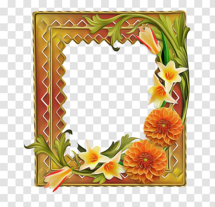 Flower Background Frame - Sunflower - Interior Design Picture Transparent PNG