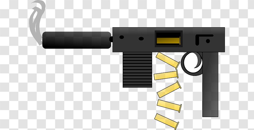 Firearm Pistol Machine Gun Clip Art - Hardware Accessory Transparent PNG
