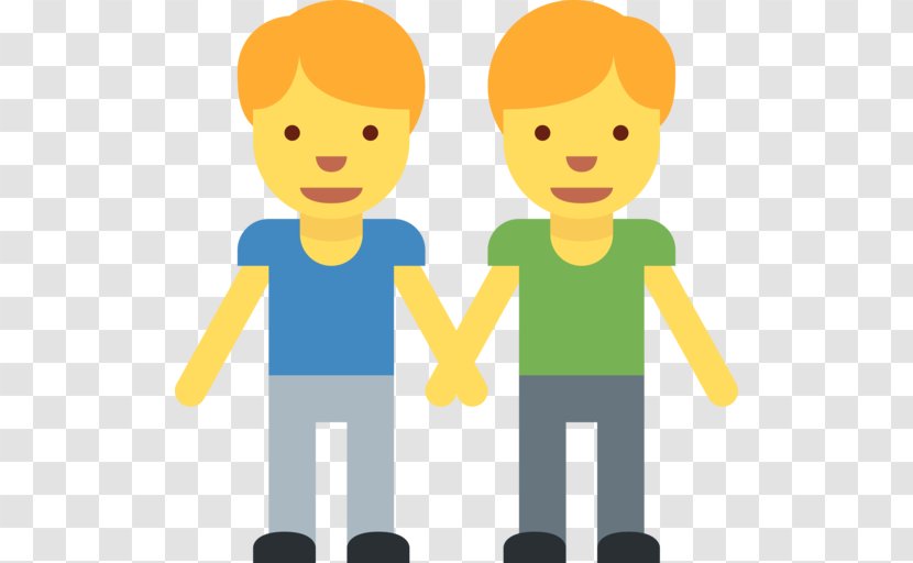 Emojipedia Man Holding Hands Boy - Area - Emoji Transparent PNG