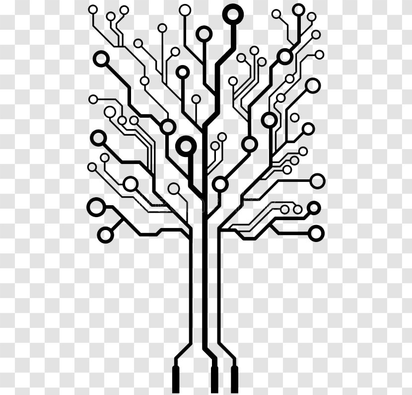 Tree Line - Art - Circuit Design Transparent PNG