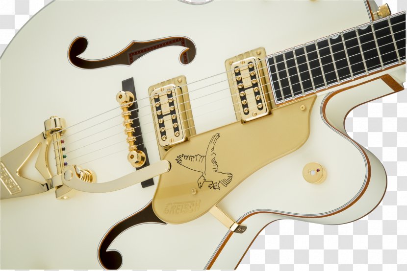 Gretsch White Falcon Bigsby Vibrato Tailpiece Electric Guitar - Heart Transparent PNG