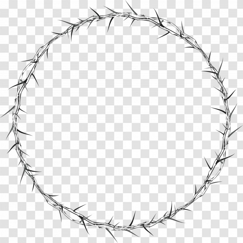 Circle Thorns, Spines, And Prickles Pixabay Illustration - Monochrome - Round Frame Photos Transparent PNG