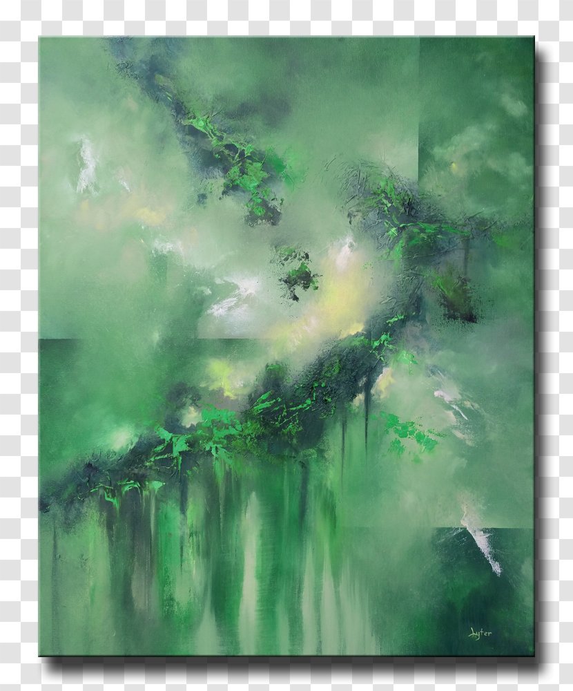 Watercolor Painting Art Still Stands The Forest Primeval Oil - Green Transparent PNG