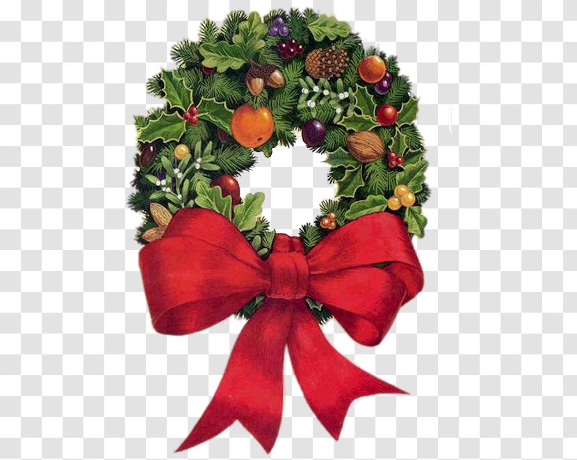 Santa Claus Christmas Père Noël Kerstkrans Wreath - Advent Transparent PNG