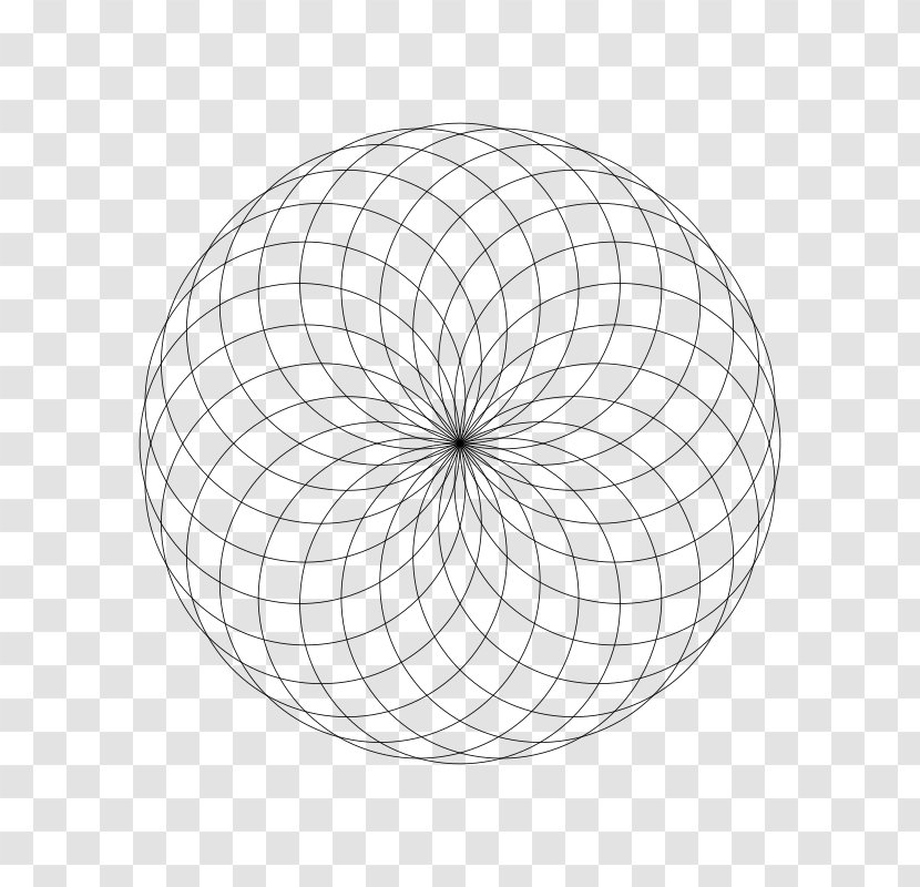 Sacred Geometry Nelumbo Nucifera Spiral - Sphere - Connect The Dots Transparent PNG