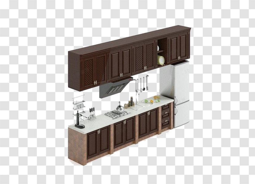 Kitchen Cabinet Cabinetry Refrigerator - Wardrobe - Model Transparent PNG