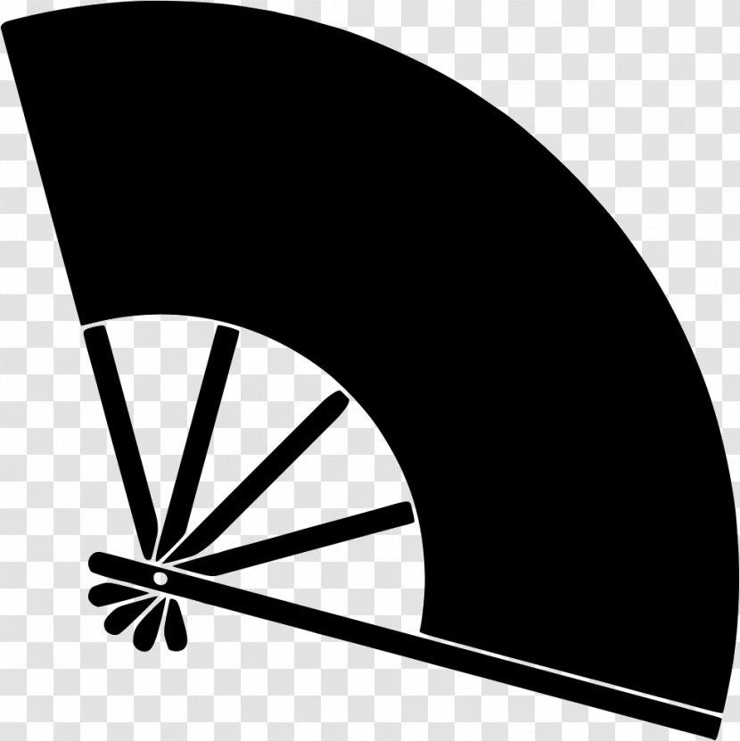 Japan Hand Fan Clip Art - Monochrome Transparent PNG