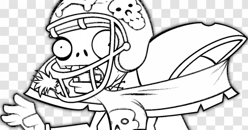 Plants Vs. Zombies 2: It's About Time Coloring Book Peashooter - Cartoon - Football Theme Transparent PNG