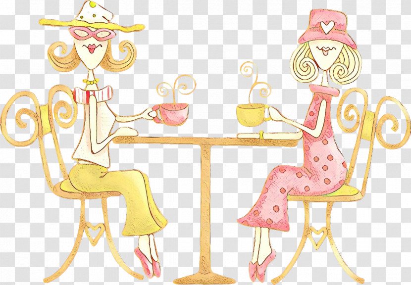 Cartoon Furniture Table Sticker Transparent PNG