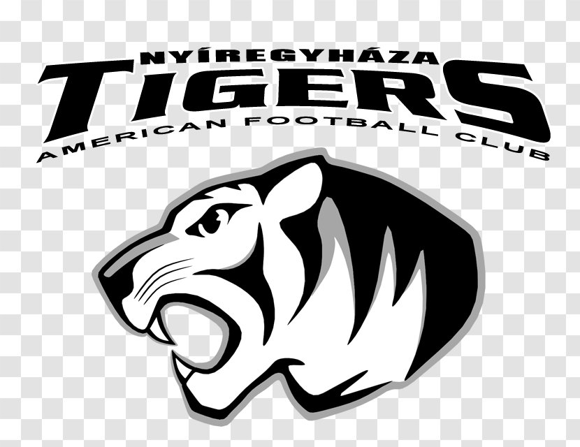 Nyíregyháza Tigers Győr Sharks Hungarian American Football League Budapest Wolves - Black And White - Tiger Transparent PNG