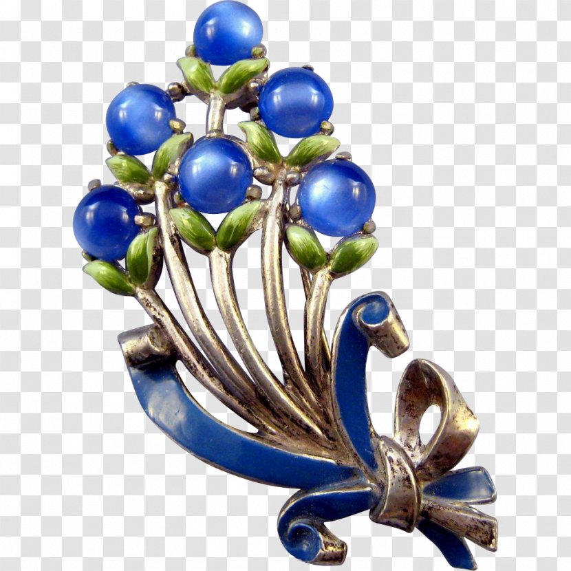 Body Jewellery Cobalt Blue Brooch Flower Transparent PNG