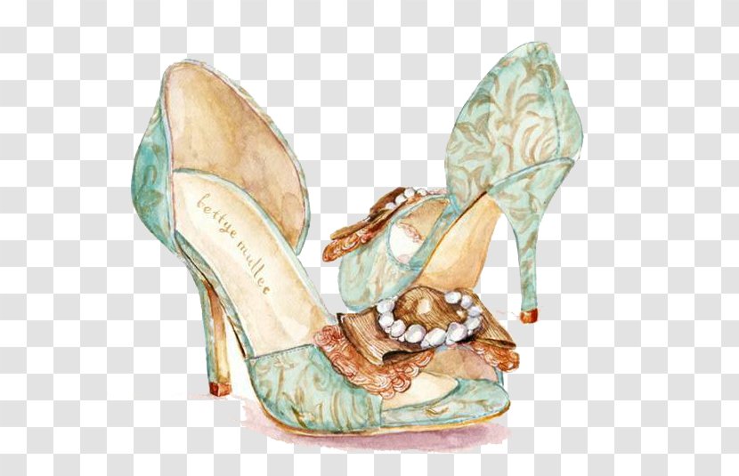 Shoe High-heeled Footwear Drawing Fashion Illustration - Watercolor Painting - Shoes Transparent PNG