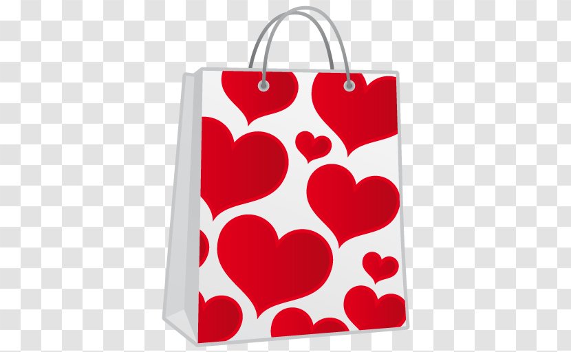 Valentines Day Heart February 14 Icon - Shopping Bag Transparent PNG
