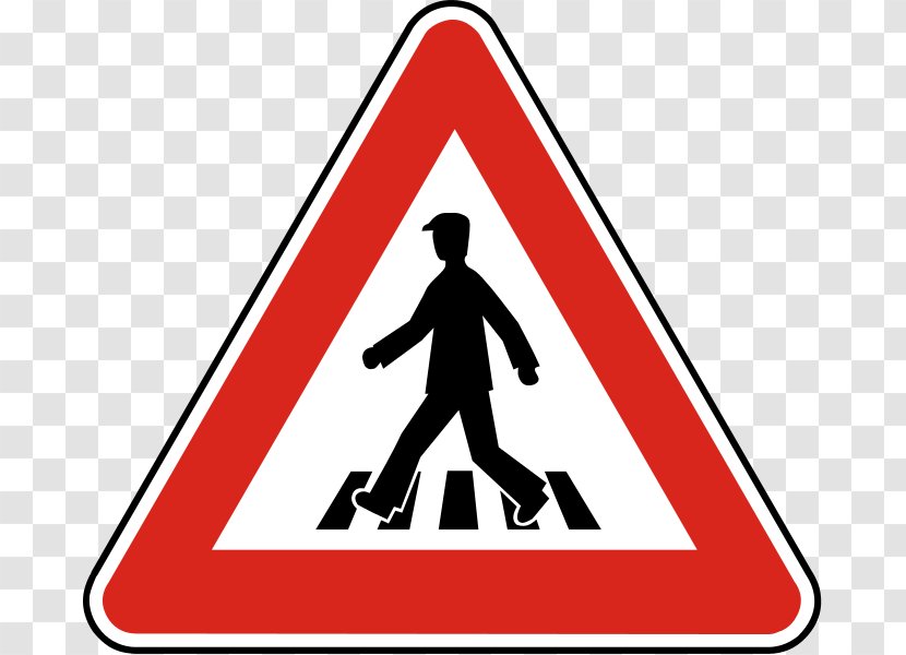 Pedestrian Crossing Traffic Sign Transport Road Transparent PNG