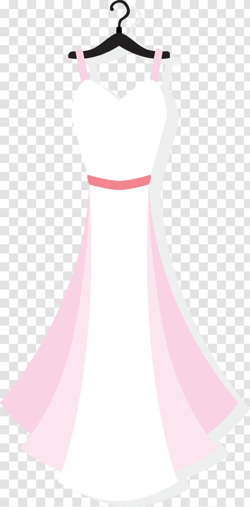 Gown Clothes Hanger Sleeve Neck - Fashion Design - Sling Vector Dress Transparent PNG