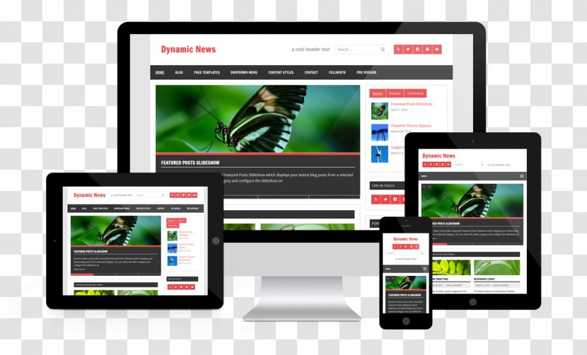 WordPress Theme Computer Software Responsive Web Design - Gadget - Dynamic Elements Transparent PNG