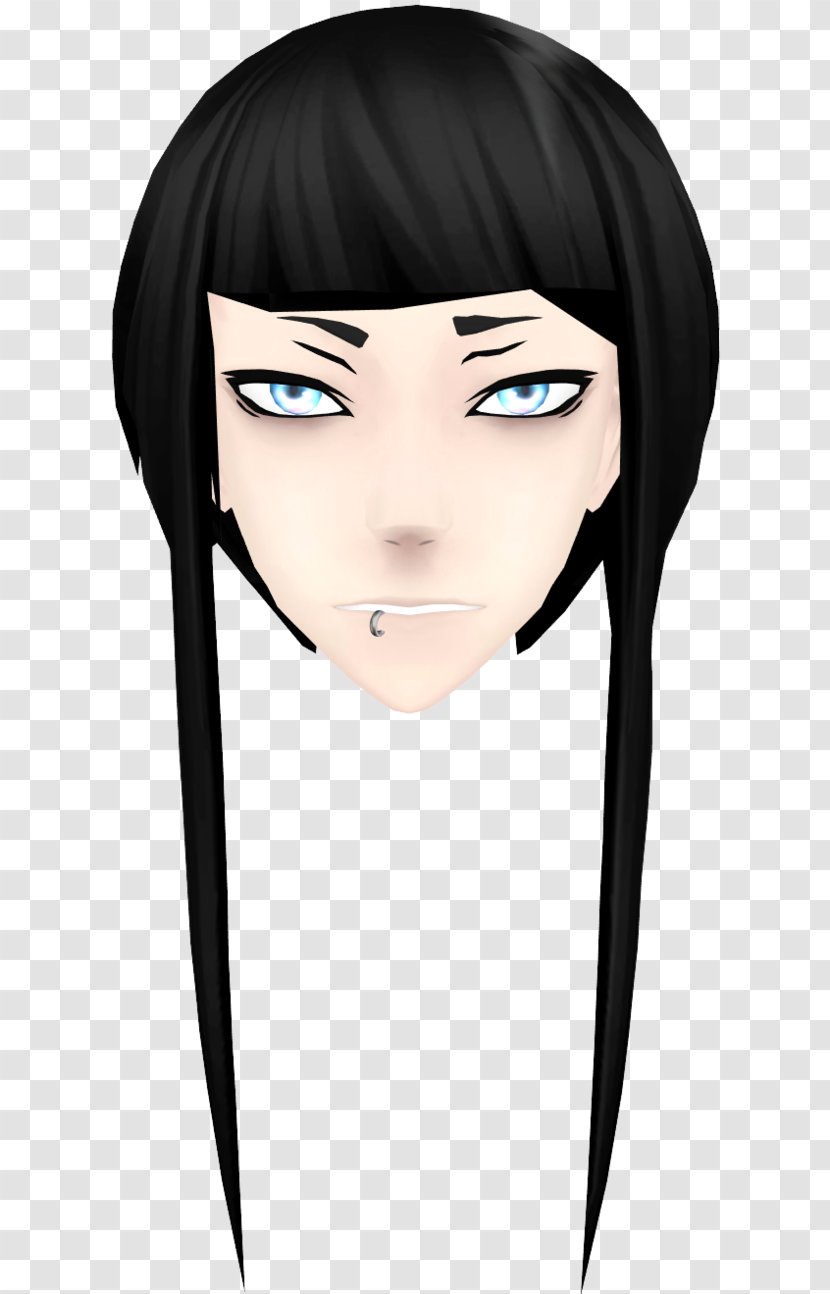 Black Hair Eyebrow Bangs - Tree Transparent PNG