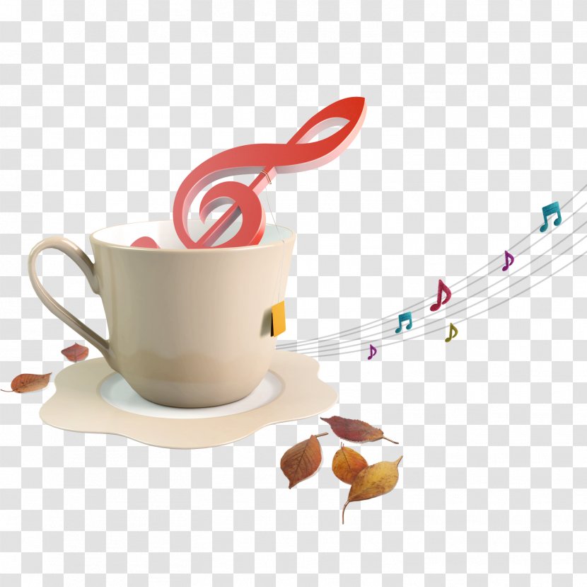 Musical Note Poster - Flower - The Notes In Cup Transparent PNG